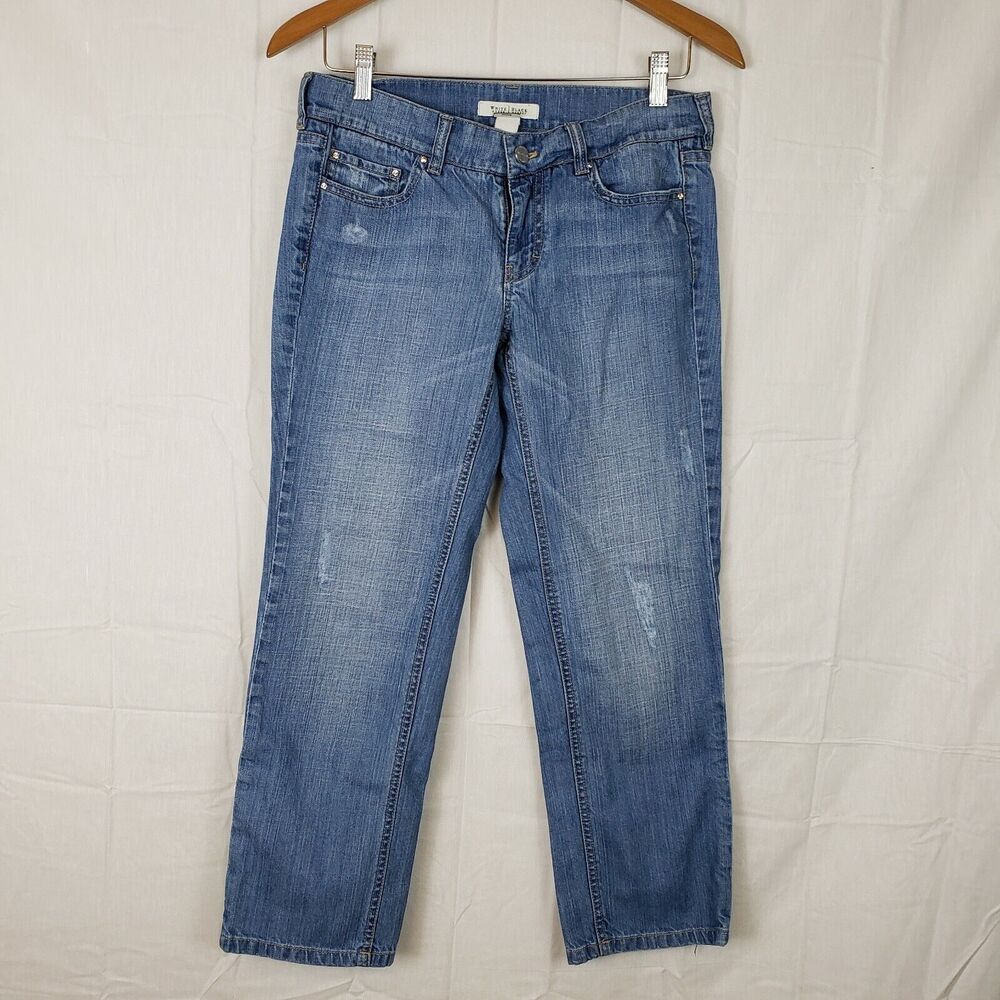 White House Black Market Womens Blue Regular Fit Mid Rise Capri Jeans Size 4